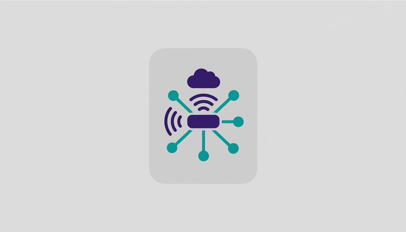 Illustration of a document featuring a broadband network diagram