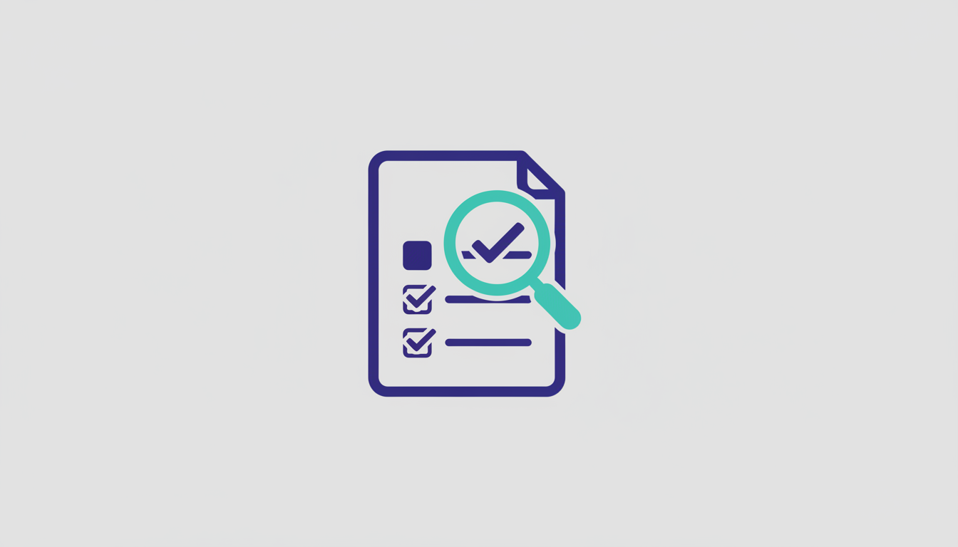 Document with a magnifying glass and checklist representing RFP process