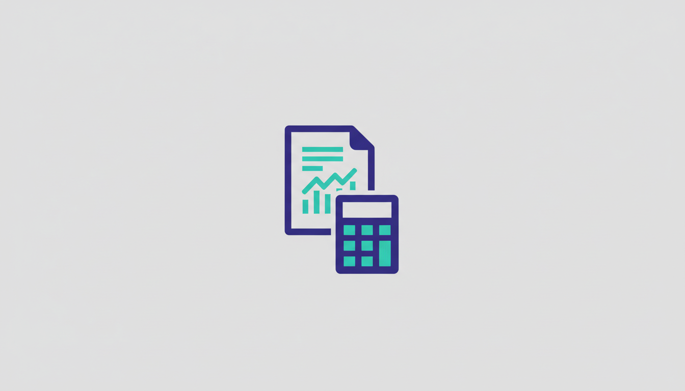 Document with financial charts and a calculator representing fee studies