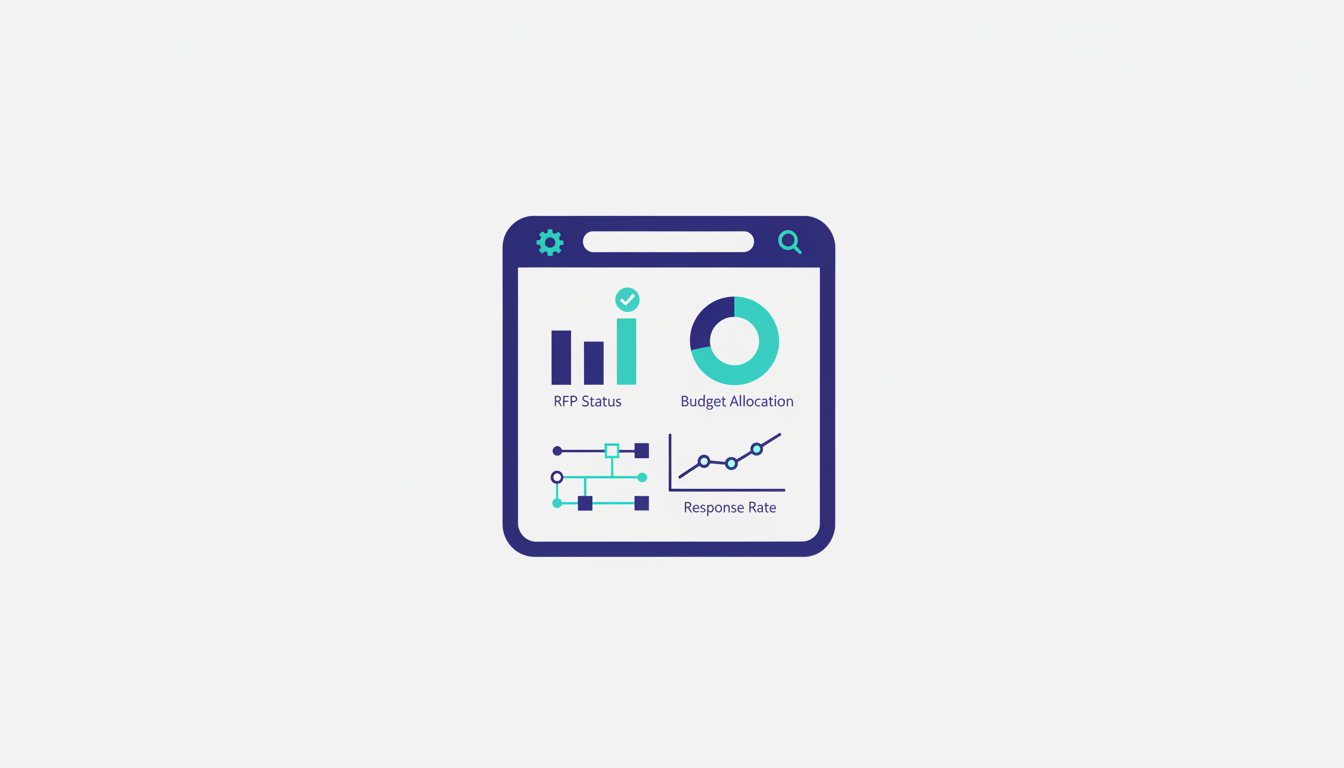 Illustration of a digital RFP management tool interface