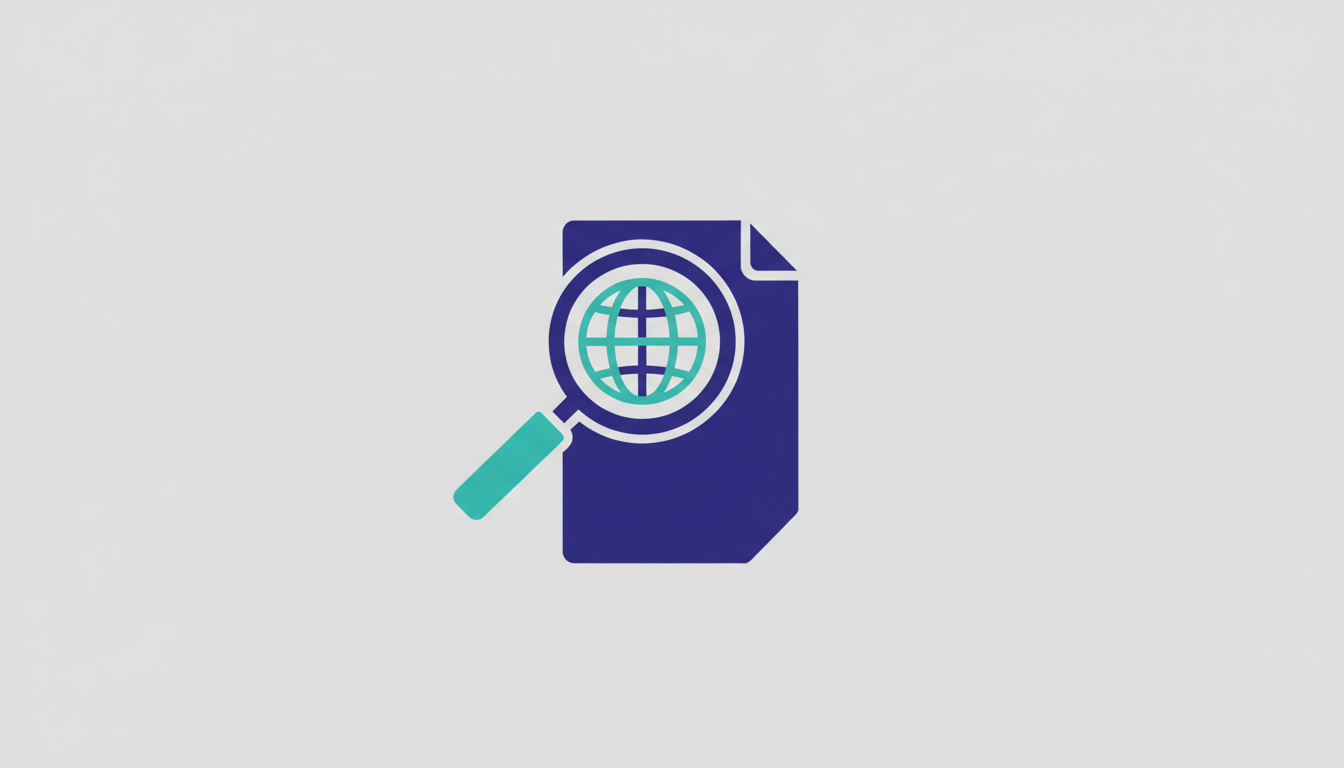 Document with a magnifying glass representing language services