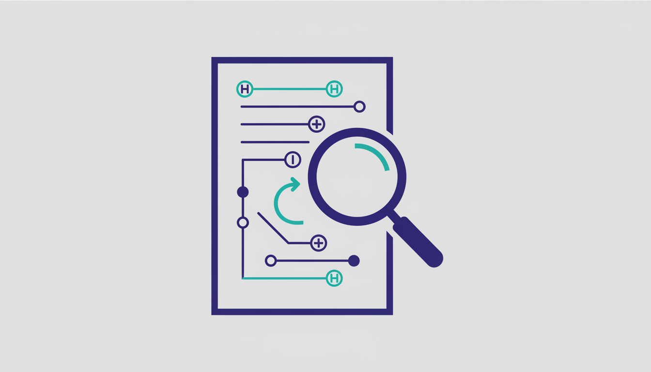 Document featuring a quantum circuit diagram with a magnifying glass