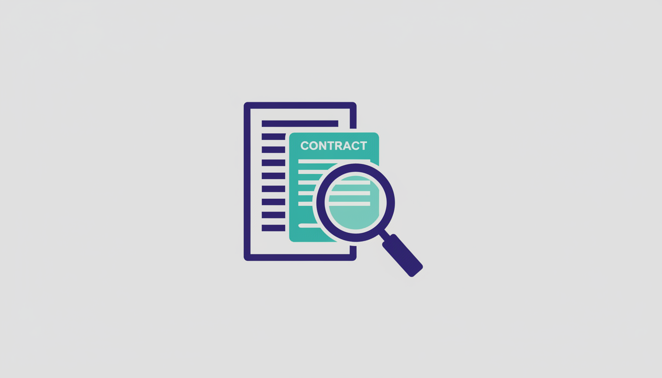 Document with a magnifying glass representing procurement process
