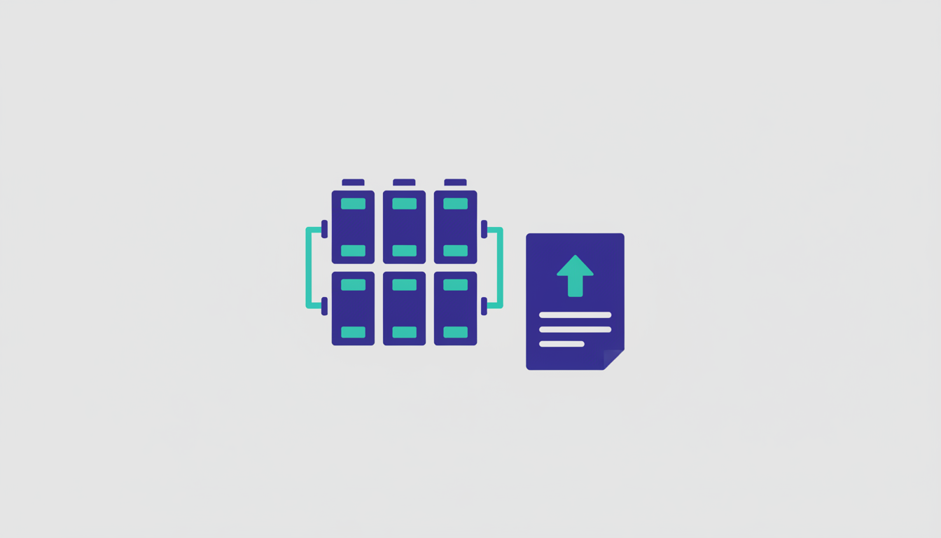 Illustration of a battery storage system with a proposal document
