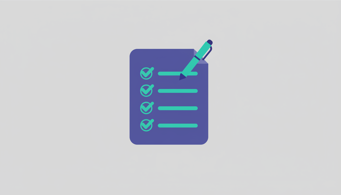 Illustration of a checklist on a document with a pen
